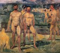 入浴中の男性 1907 年の抽象的なヌード